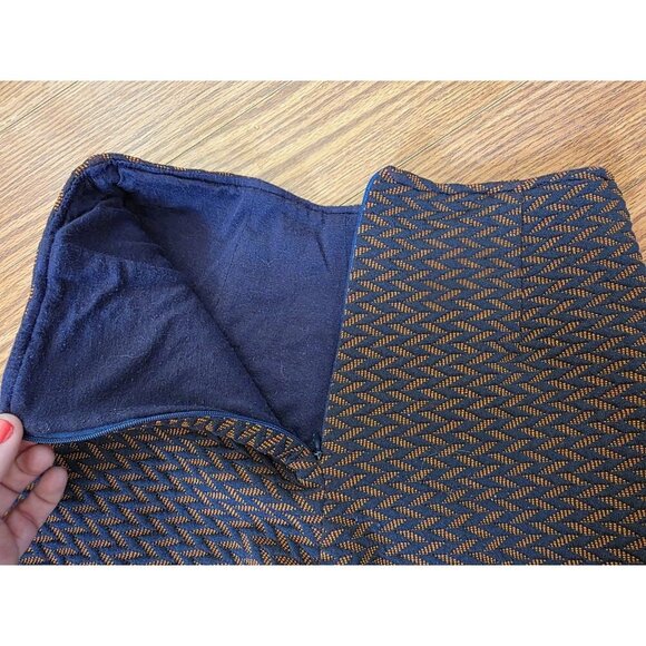 Anthropologie ElleJay Pants Womens Size 2 Blue Orange Textured Pattern Knit - Picture 11 of 13